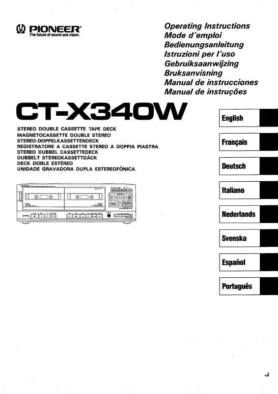 Mode d'emploi PIONEER CT-X340W