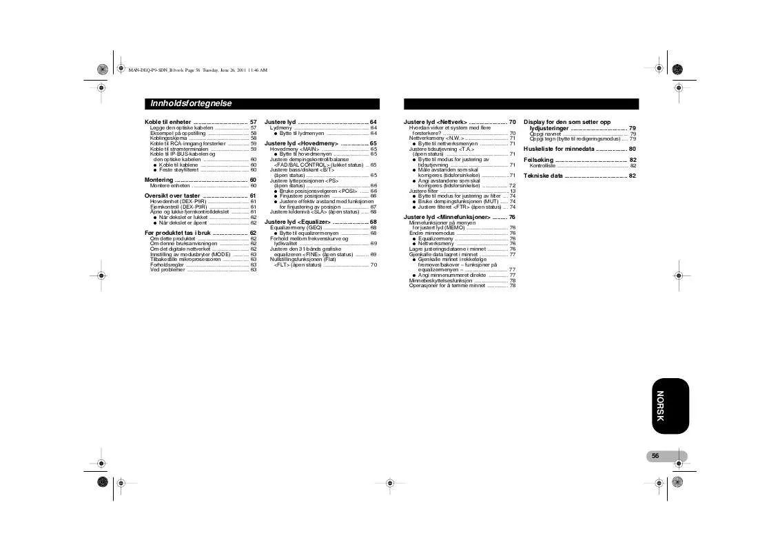 Mode d'emploi PIONEER DEQ-P9