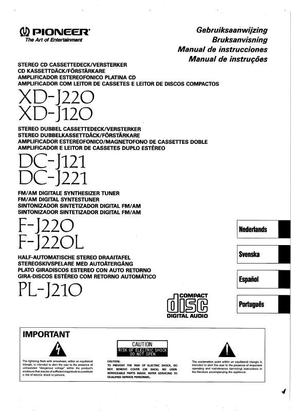 Mode d'emploi PIONEER F-J220