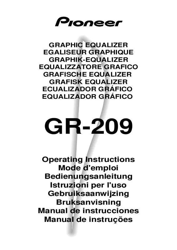 Mode d'emploi PIONEER GR-209