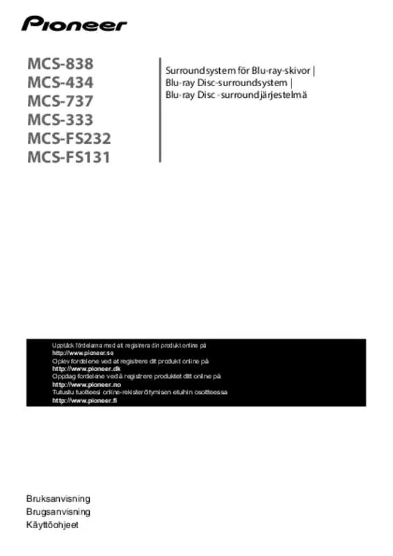 Mode d'emploi PIONEER MCS-434