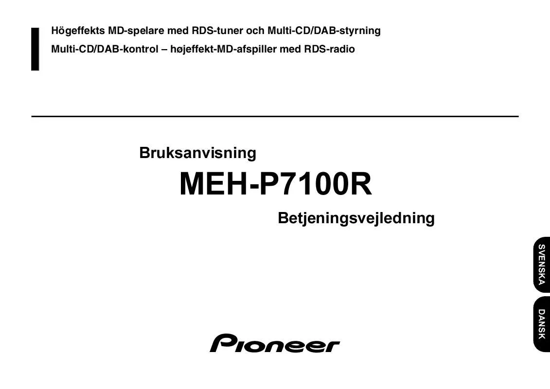 Mode d'emploi PIONEER MEH-P7100R