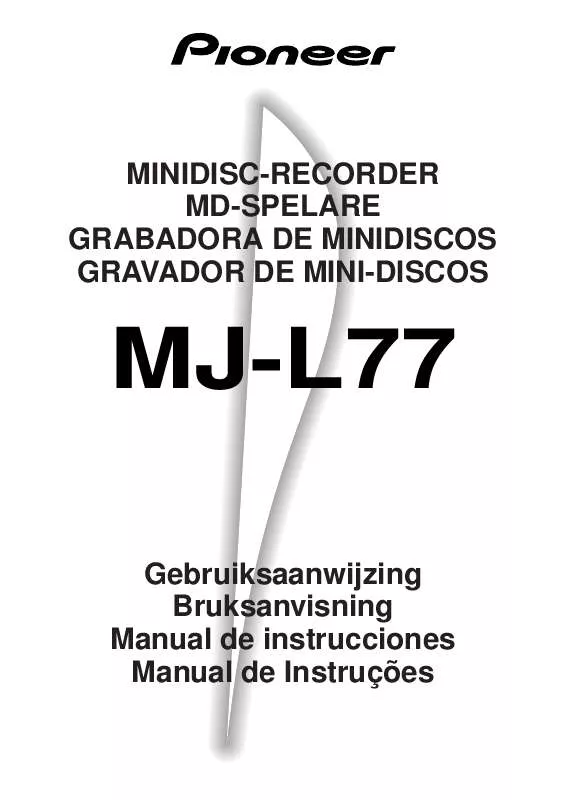 Mode d'emploi PIONEER MJ-L77