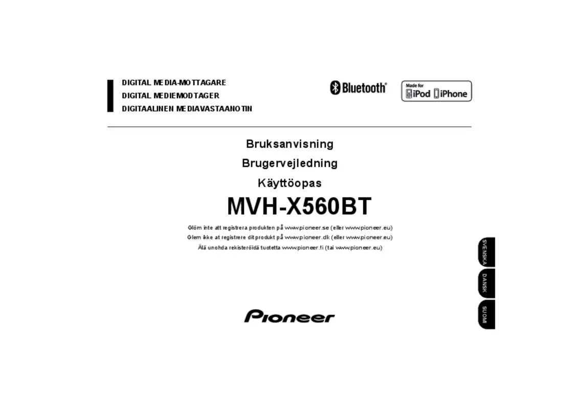 Mode d'emploi PIONEER MVH-X560BT