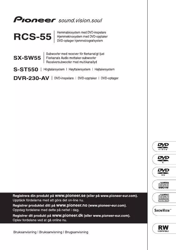 Mode d'emploi PIONEER S-ST550 (RCS-55)