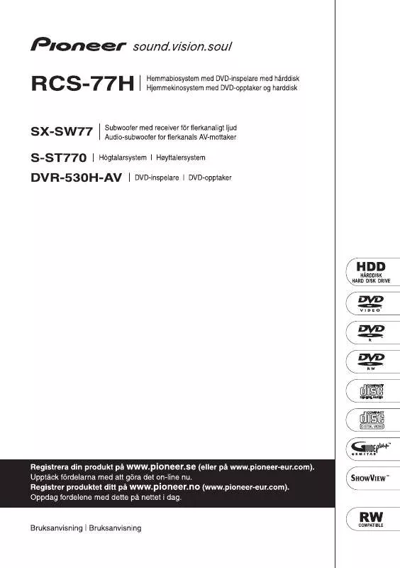 Mode d'emploi PIONEER S-ST770