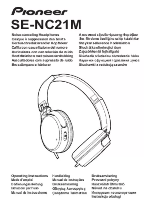 Mode d'emploi PIONEER SE-NC21M