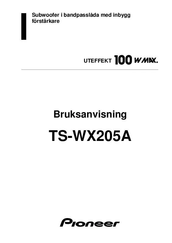 Mode d'emploi PIONEER TS-WX205A