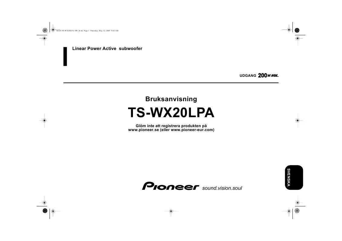 Mode d'emploi PIONEER TS-WX20LPA