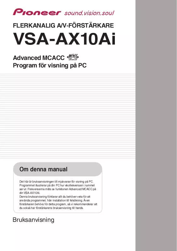 Mode d'emploi PIONEER VSA-AX10AI