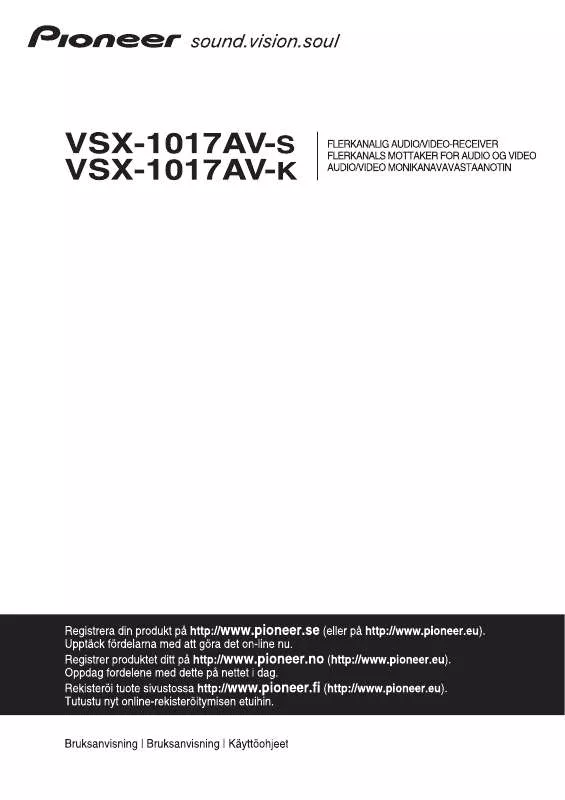 Mode d'emploi PIONEER VSX-1017AV-S