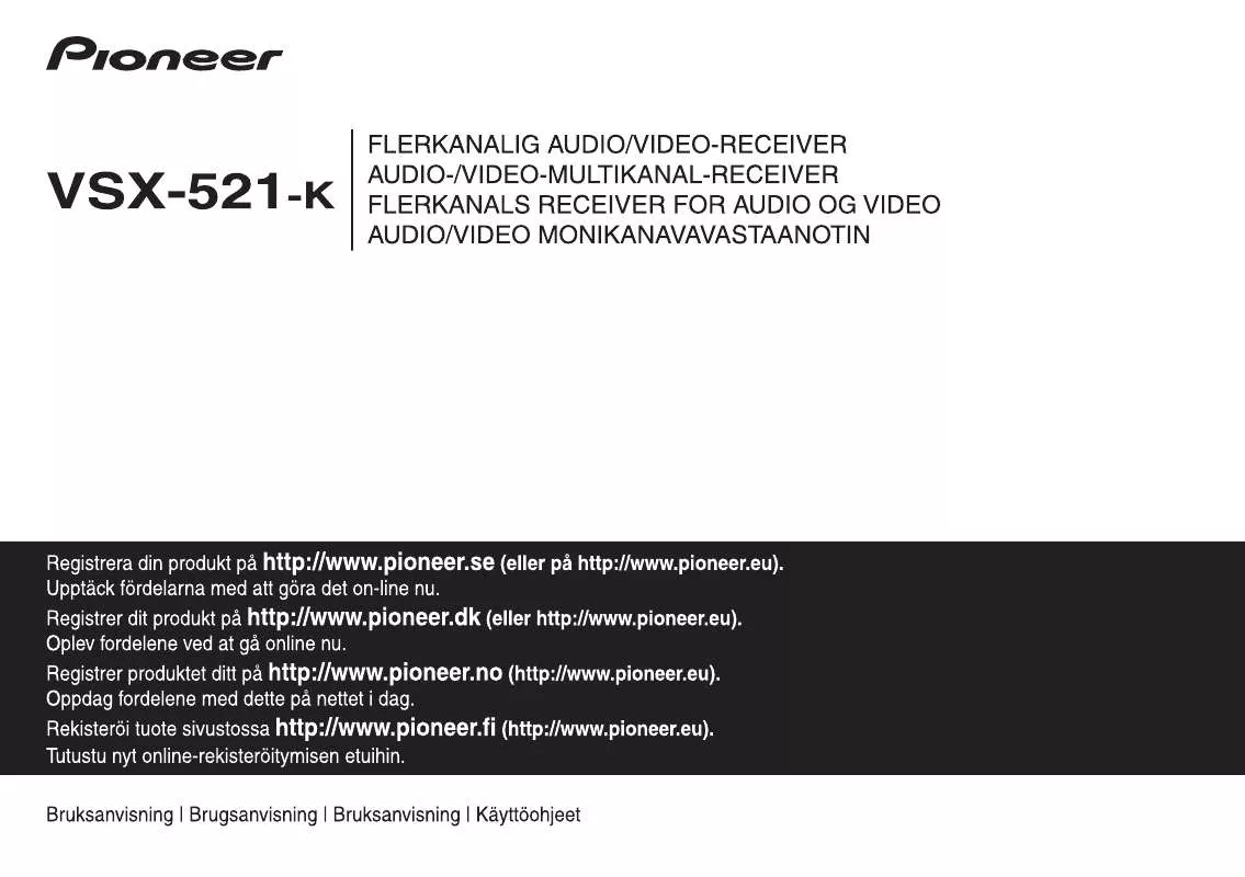 Mode d'emploi PIONEER VSX-521