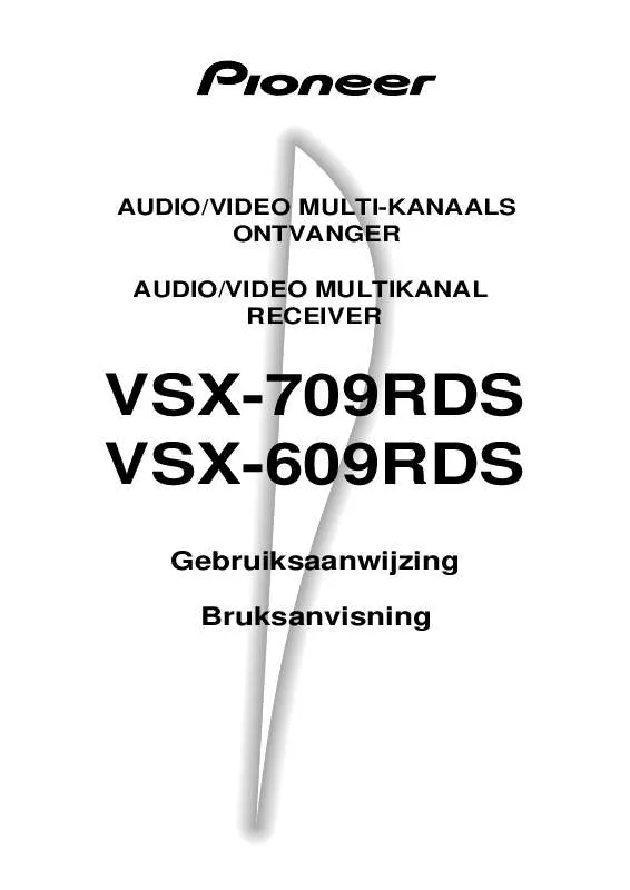 Mode d'emploi PIONEER VSX-609RDS