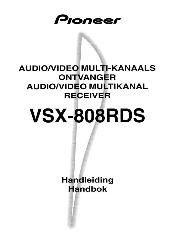 Mode d'emploi PIONEER VSX-808RDS