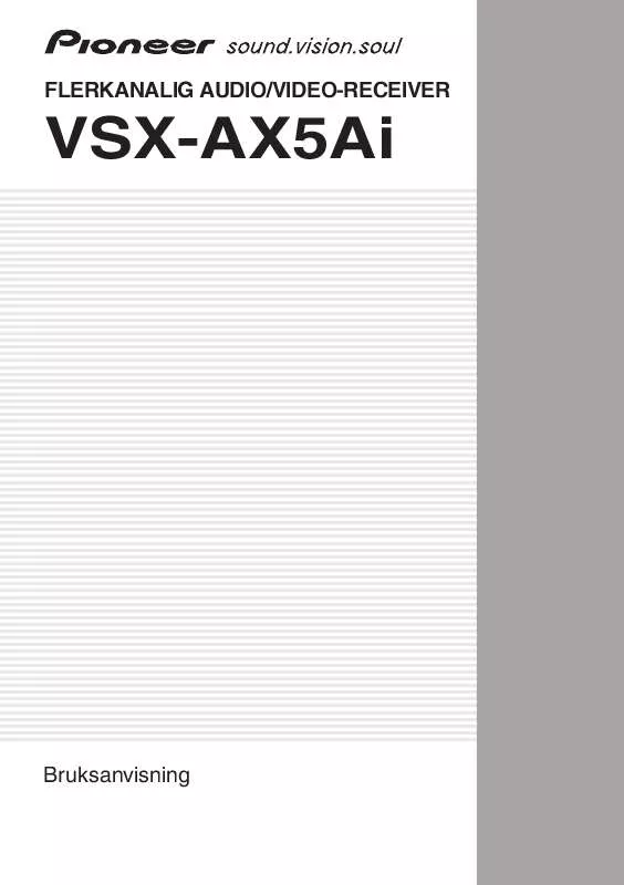 Mode d'emploi PIONEER VSX-AX5AI