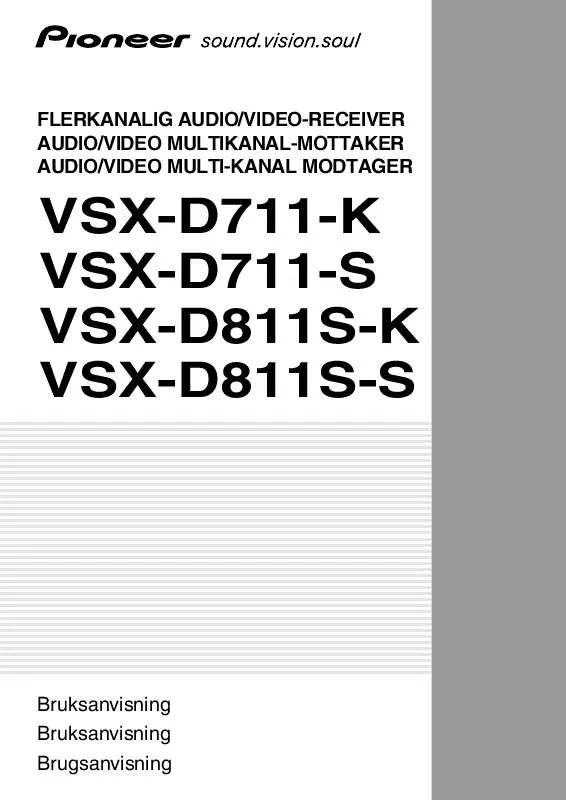 Mode d'emploi PIONEER VSX-D711-K