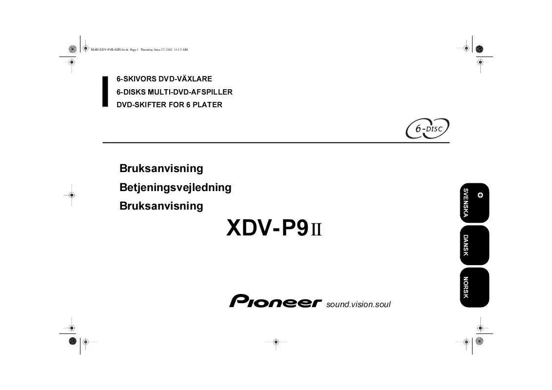 Mode d'emploi PIONEER XDV-P9II