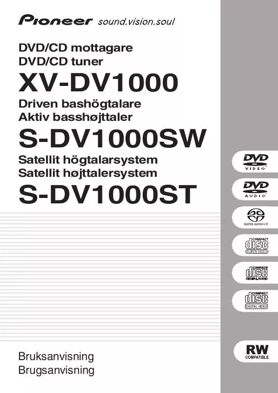 Mode d'emploi PIONEER XV-DV1000