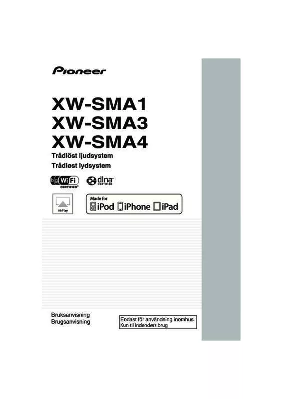 Mode d'emploi PIONEER XW-SMA1-K