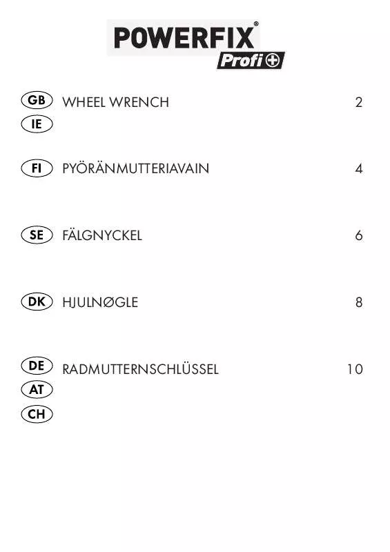 Mode d'emploi POWERFIX KH 4055 WHEEL NUT WRENCH