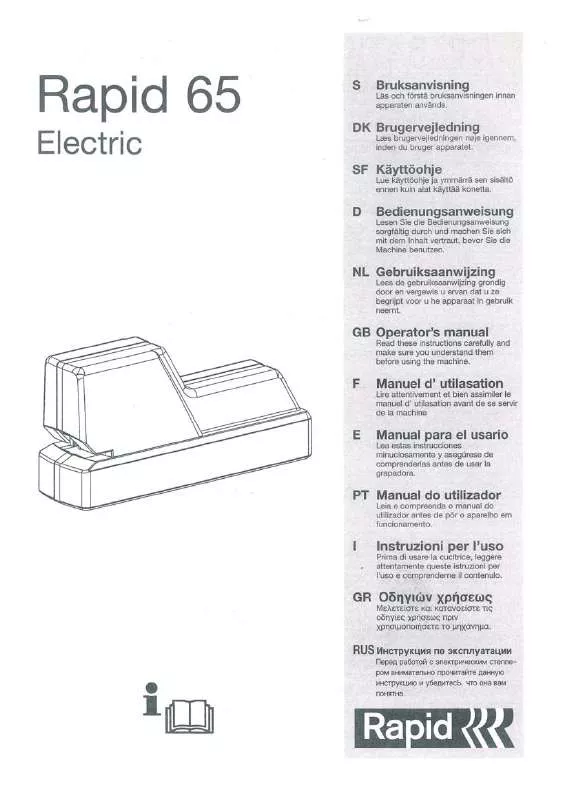 Mode d'emploi RAPID 65 ELECTRIC