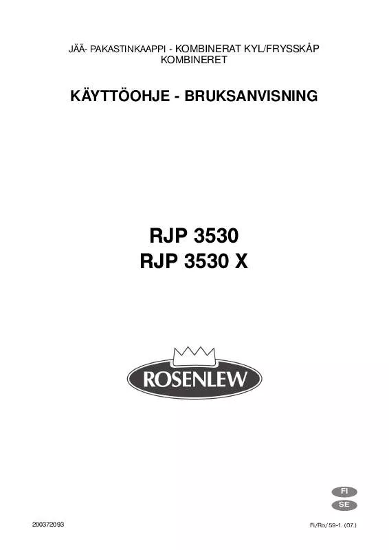 Mode d'emploi ROSENLEW RJP3530X
