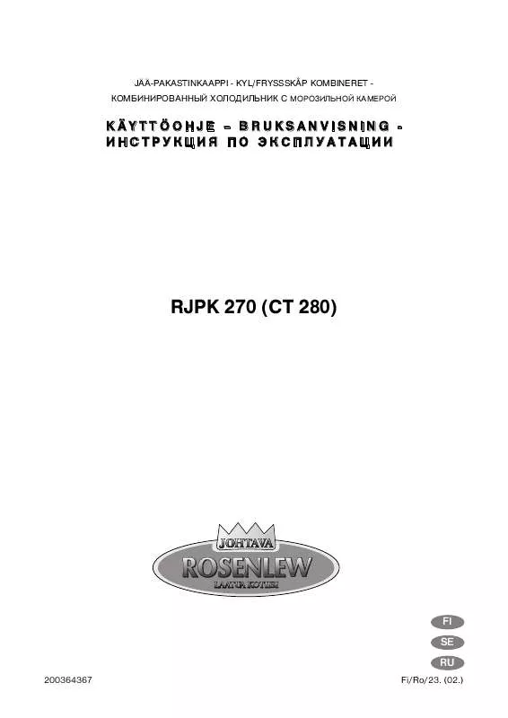 Mode d'emploi ROSENLEW RJPK 270