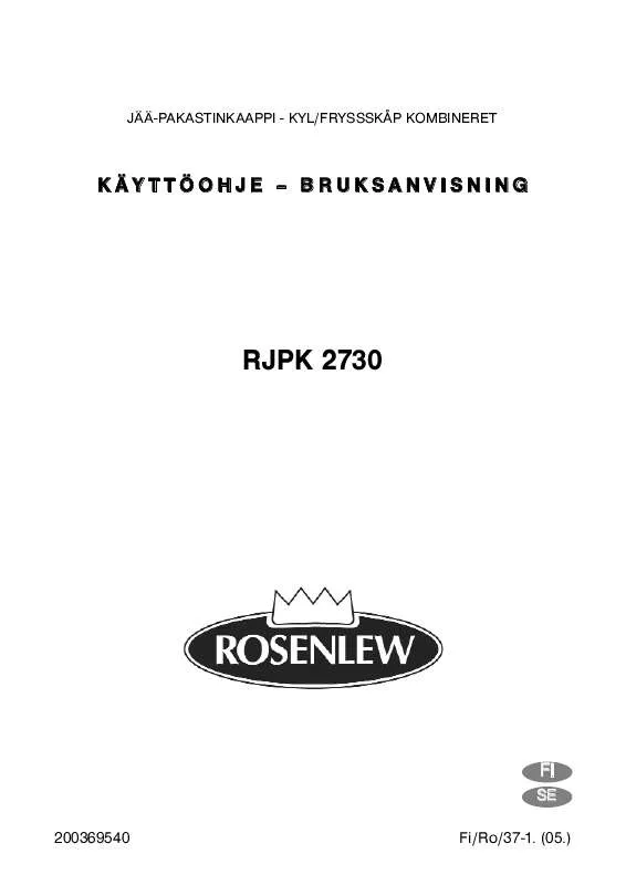 Mode d'emploi ROSENLEW RJPK 2730