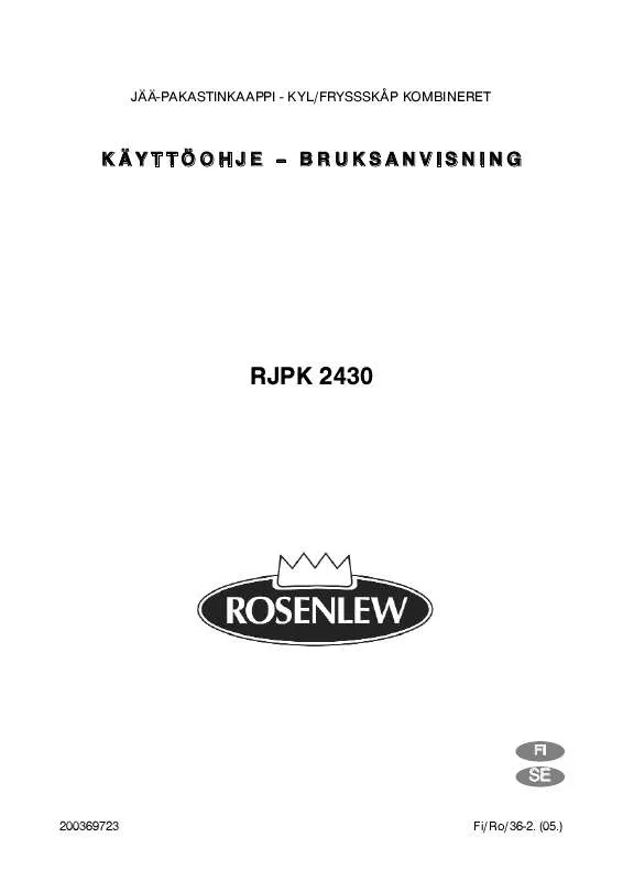 Mode d'emploi ROSENLEW RJPK2430