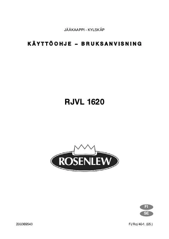 Mode d'emploi ROSENLEW RJVL 1620