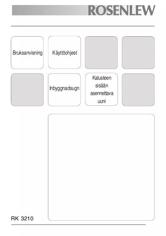 Mode d'emploi ROSENLEW RK 3210