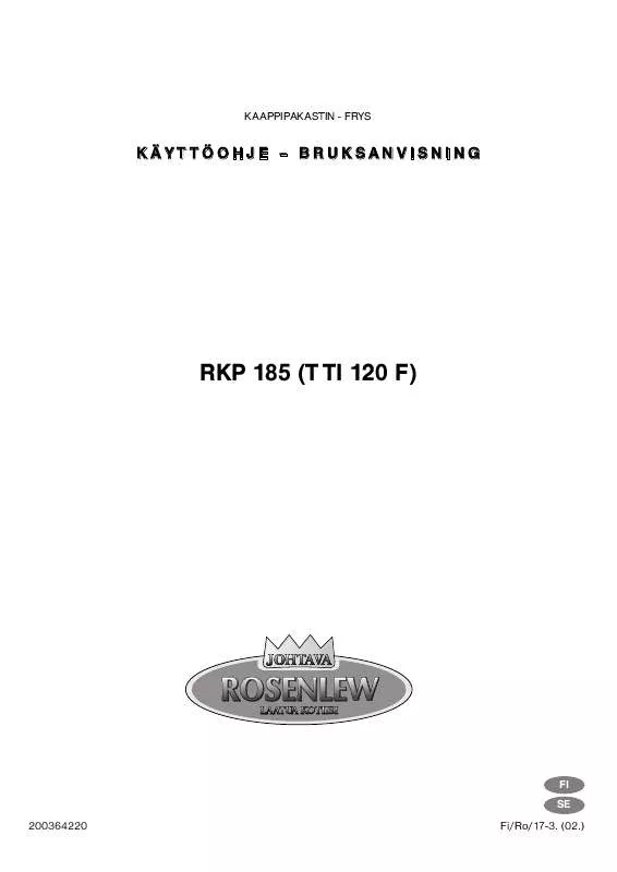 Mode d'emploi ROSENLEW RKP 185