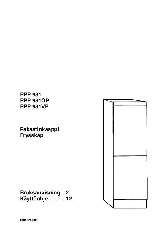 Mode d'emploi ROSENLEW RPP931OP