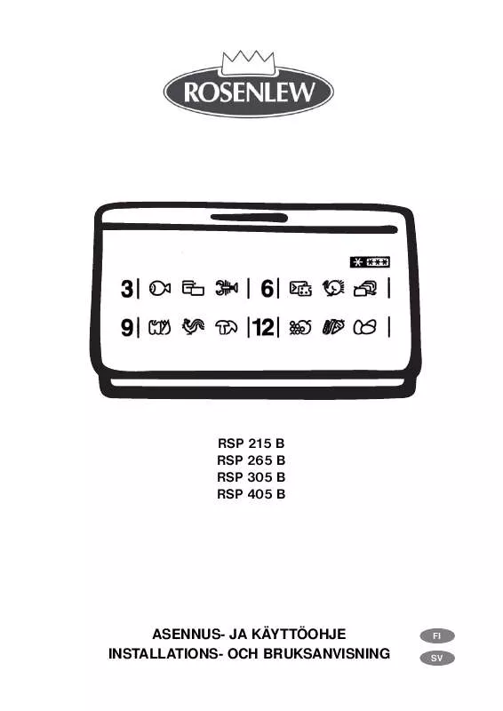 Mode d'emploi ROSENLEW RSP 305 B