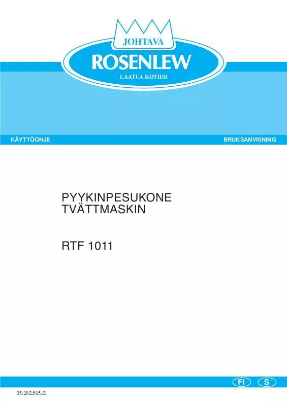 Mode d'emploi ROSENLEW RTF1011