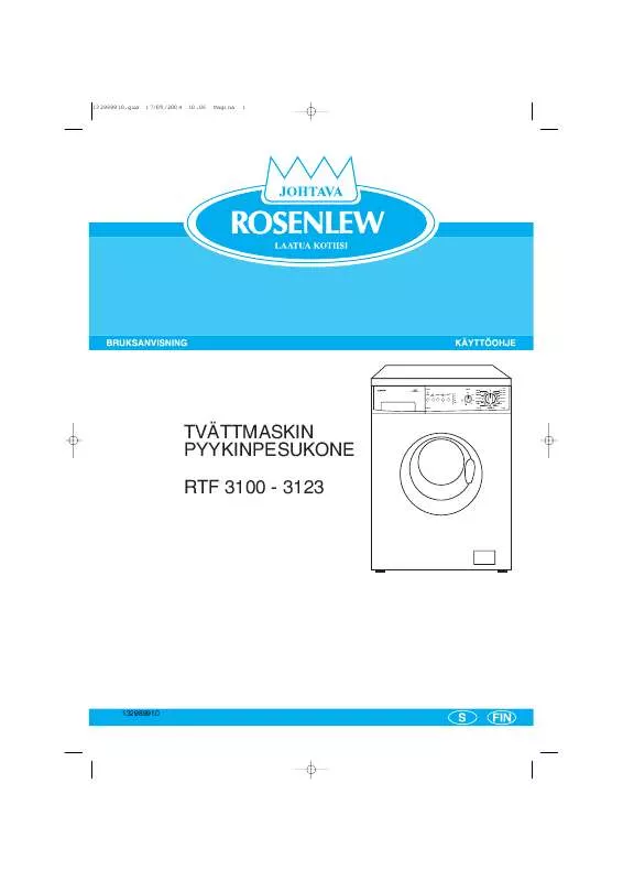 Mode d'emploi ROSENLEW RTF3100