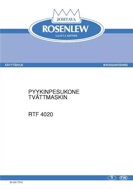 Mode d'emploi ROSENLEW RTF4020