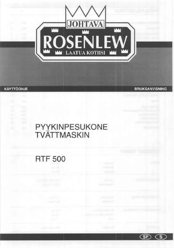 Mode d'emploi ROSENLEW RTF500