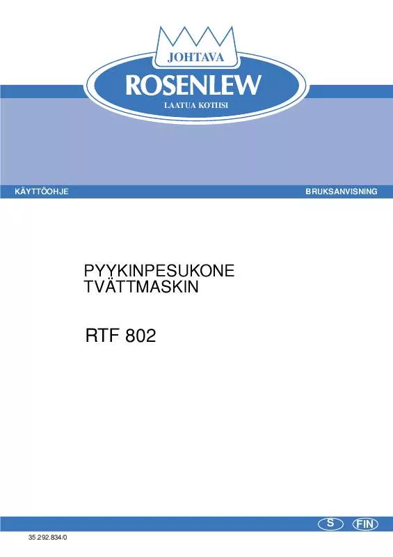 Mode d'emploi ROSENLEW RTF802