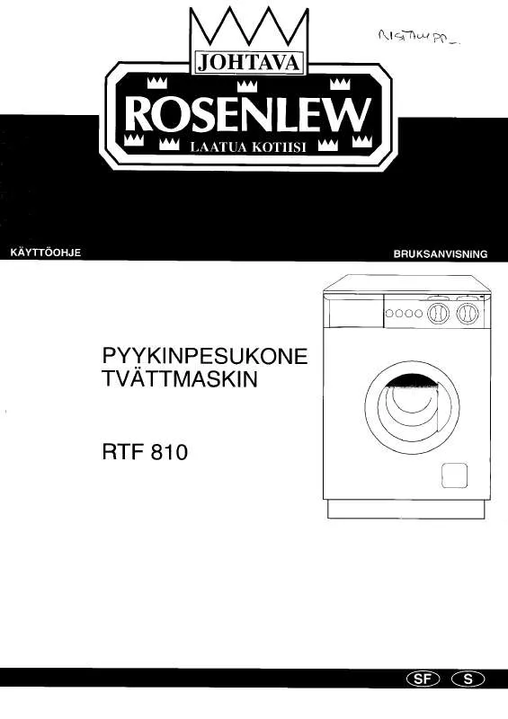 Mode d'emploi ROSENLEW RTF810