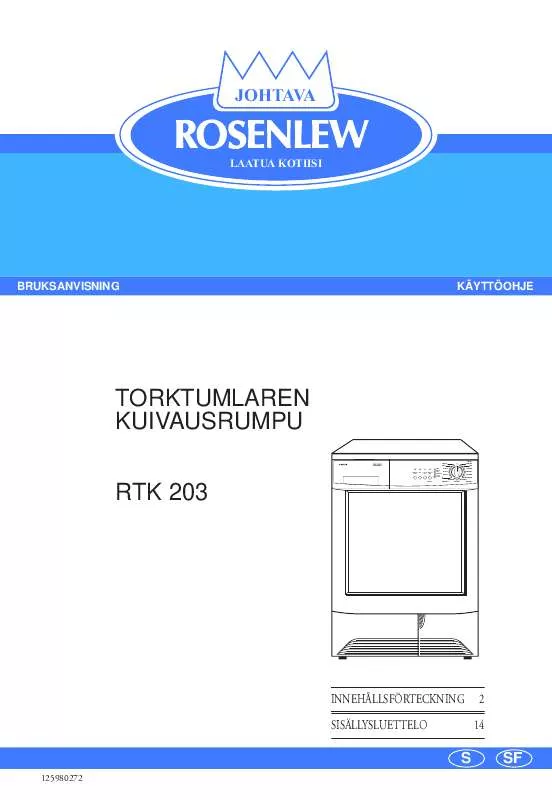 Mode d'emploi ROSENLEW RTK203