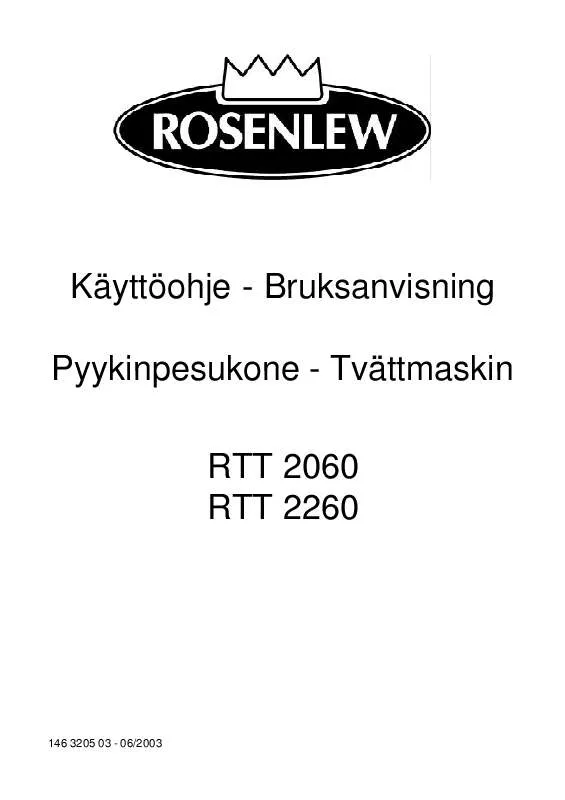 Mode d'emploi ROSENLEW RTT2260