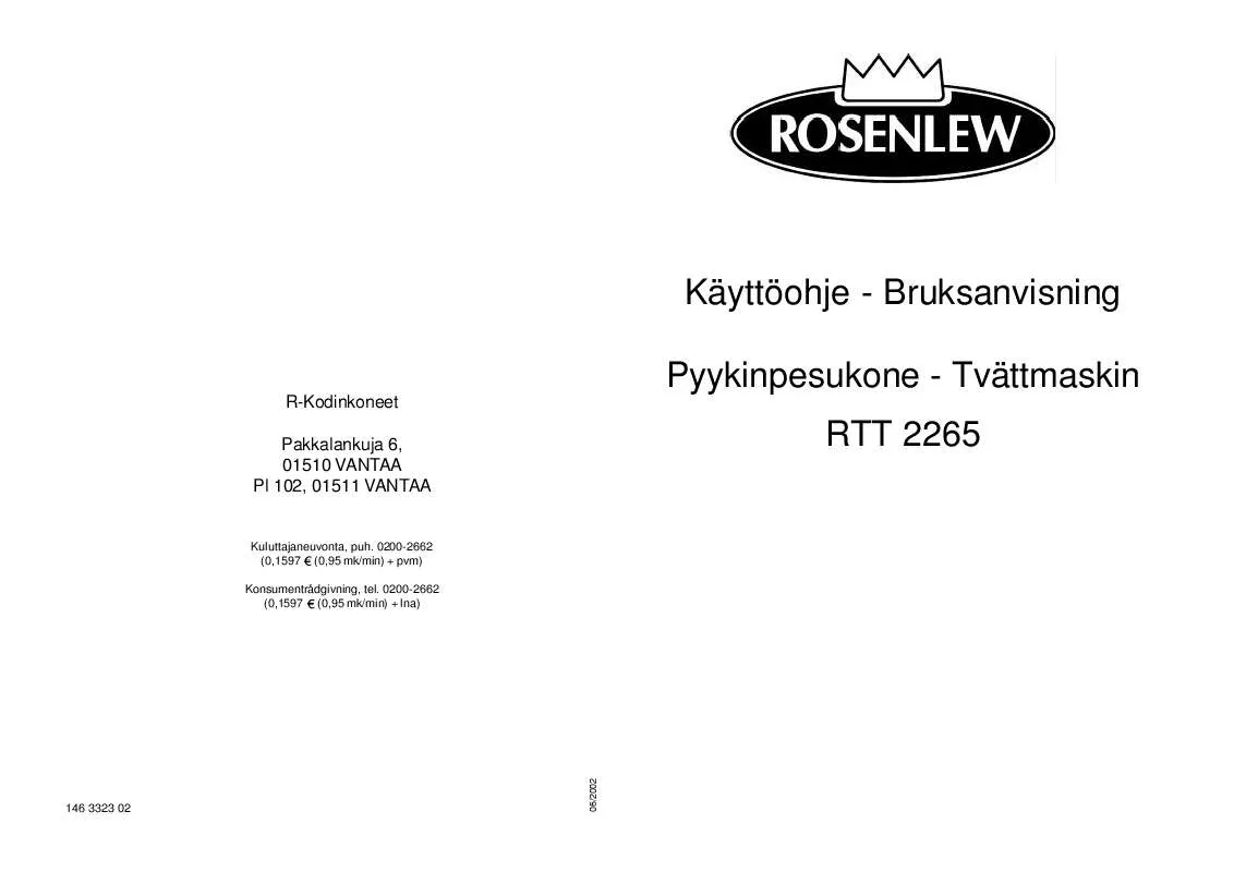 Mode d'emploi ROSENLEW RTT2265