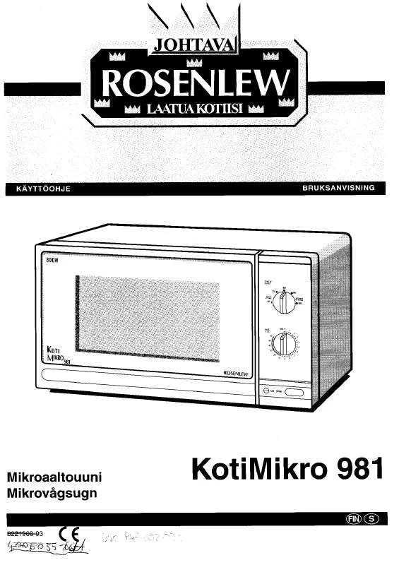 Mode d'emploi ROSENLEW WR7010A