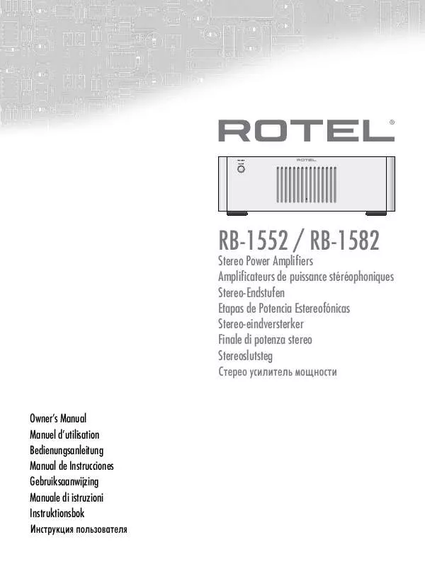 Mode d'emploi ROTEL RB-1552