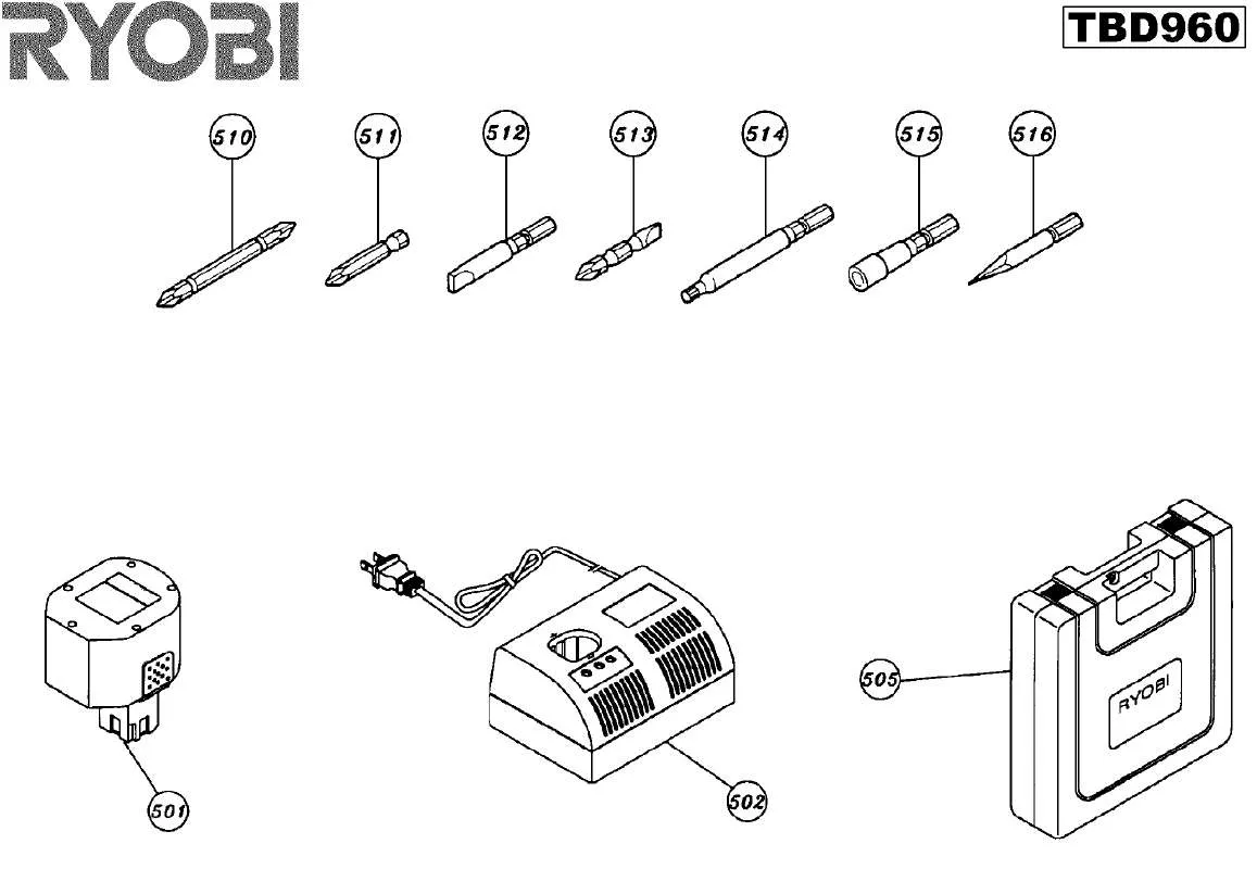 Mode d'emploi RYOBI TBD960