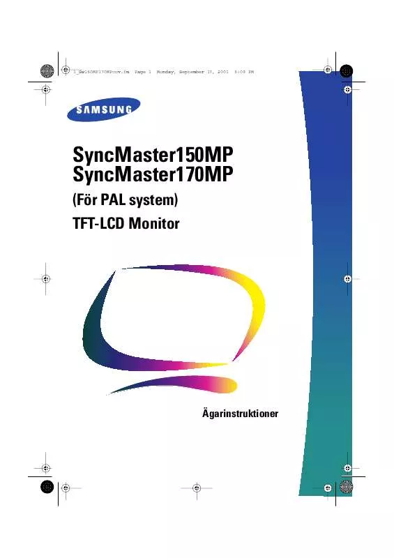 Mode d'emploi SAMSUNG SYNCMASTER 150MP