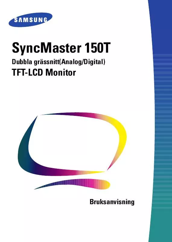 Mode d'emploi SAMSUNG SYNCMASTER 150T