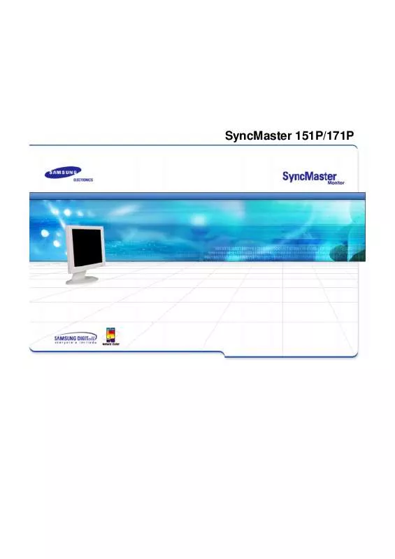 Mode d'emploi SAMSUNG SYNCMASTER 151P