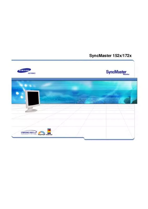 Mode d'emploi SAMSUNG SYNCMASTER 152X